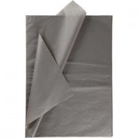 Tissuepapier, vel 50x70 cm,  14 gr, donkergrijs, 10vellen [HOB-200888]