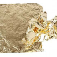 Imitatie bladmetaal, vel 16x16 cm, goud, 25vellen [HOB-20481]