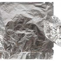 Imitatie bladmetaal, vel 16x16 cm, zilver, 25vellen [HOB-20483]