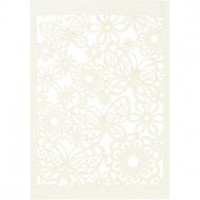 Lace Patterned cardboard, sheet 10.5x15 cm, 200 g, 10 pcs, off-white [HOB-216911]