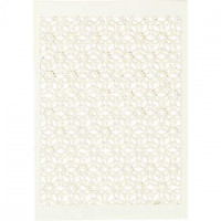 Lace Patterned cardboard, sheet 10.5x15 cm, 200 g, 10 pcs, off-white [HOB-216921]