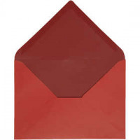 Envelop, rood/wijnrood, afm 11,5x16 cm,  100 gr, 10stuks [HOB-217003]