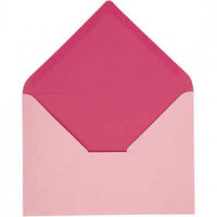 Envelop, roze, afm 11,5x16 cm,  100 gr, 10stuks [HOB-217009]
