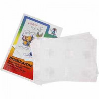 Kruissteken karton, vel 23x33 cm,  300 gr, wit, 10vellen [HOB-21950]