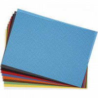 Kruissteken karton , vel 23x33 cm,  300 gr, diverse kleuren, 10div vellen [HOB-21954]