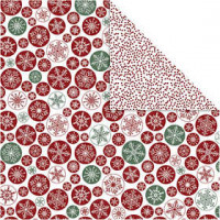 Design papier, vel 30,5x30,5 cm,  180 gr, , ijskristallen & stippen, 5vellen [HOB-22522]