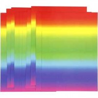 Regenboogpapier, A4 210x297 mm,  180 gr, 10vellen [HOB-229830]