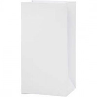 Papieren zakken, h: 17 cm, afm 6x9 cm, wit, 10stuks, 80 gr [HOB-23152]