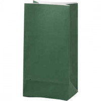 Papieren zakken, h: 17 cm, afm 6x9 cm, groen, 10stuks, 80 gr [HOB-23155]