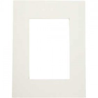 Passepartout lijsten, afm 18x24 cm, uitsnede: 10x15 cm, off-white, 5stuks, 500 gr [HOB-234071]