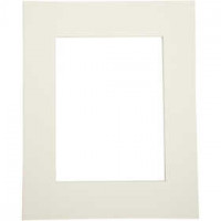 Passepartout lijsten, afm 24x30 cm, uitsnede: 15x20 cm, off-white, 5stuks, 500 gr [HOB-234081]