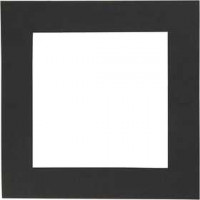 Passepartout lijsten, afm 12,5x12,5 cm, uitsnede: 8,5x8,5 cm, zwart, 25stuks, 300 g/m2 [HOB-23595]