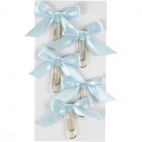 Metal Paperclips, size 40x70 mm, 5 pcs, light blue [HOB-247108]