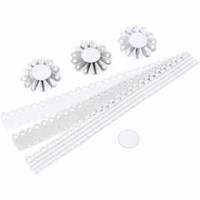 Rozetten, d: 8 cm, 160 gr, 6 stuks [HOB-25680]