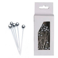 Spelden met knop 6 mm Zilver [IFS-27559]
