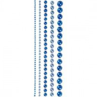 Halve parels, afm 2-8 mm, blauw, 140div [HOB-28317]