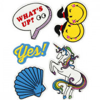Soft Stickers , vel 12,2x17,75 cm, Whats up, 1vel [HOB-29092]