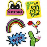 Soft Stickers , vel 12,2x17,75 cm, Super Star, 1vel [HOB-29093]