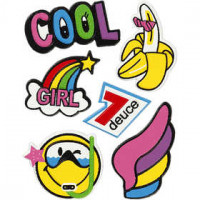 Soft Stickers , vel 12,2x17,75 cm, Cool Girl, 1vel [HOB-29094]