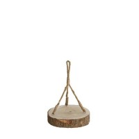 Houten Schijf Ø ±20 h,4cm met Ophangtouw [IFS-29601]