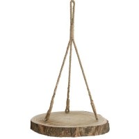 Houten Schijf Ø ±39 h,5cm met Ophangtouw [IFS-29604]