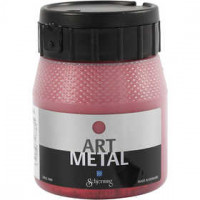 Art Metal verf, Lava rood, 250ml [HOB-30715]