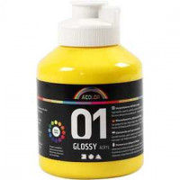 A-Color acrylverf, primair geel, 01 - glossy, 500ml [HOB-32006]