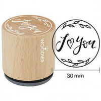 Wooden Stamp, D: 30 mm, H: 35 mm, 1 pc [HOB-32394]