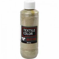 Textile Color, goud, glitter, 250ml [HOB-33791]