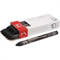 Neocolor I, dikte 8 mm, l: 10 cm, black (009), primaire kleur, 10stuks [HOB-34021]