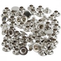 Rivets, D: 7 mm, 50 pcs, silver [HOB-406130]