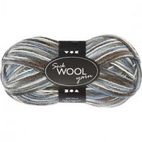 Sokkengaren, l: 200 m, blauw/grijs harmonie, 50gr [HOB-41318]