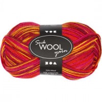 Sokkengaren, l: 200 m, rood/oranje harmonie, 50gr [HOB-41321]