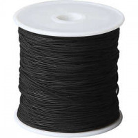 Polyester koord, dikte 1 mm, zwart, 50m [HOB-41576]