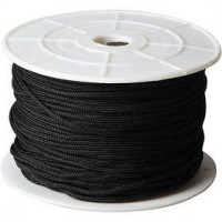 Polyester koord, dikte 2 mm, zwart, 50m [HOB-41578]