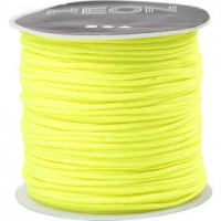 Macramé koord, dikte 1 mm, neon geel, 28m [HOB-41720]