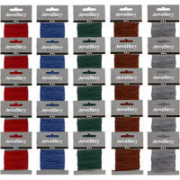 Macramé koord, dikte 1 mm, 5x5 dozen, kleuren assorti [HOB-41748]