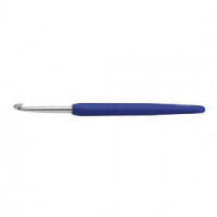 Haaknaald,  4,5 , l: 13,3 cm, blauw, 1stuk, lengte handvat: 9,3 cm [HOB-42385]