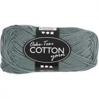 Cotton Yarn, L: 170 m, 8/4, 50 g, grey [HOB-431190]