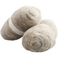 Gekaarde wol, natural, 2x100gr [HOB-45103]