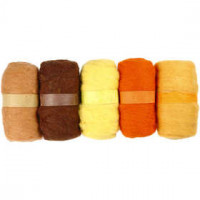 Gekaarde wol, goud harmonie, 5x100gr [HOB-45124]