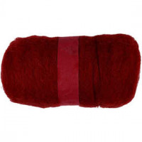 Gekaarde wol, warm red, 100gr [HOB-451870]