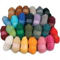 Gekaarde wol , diverse kleuren, 26x25gr [HOB-45199]