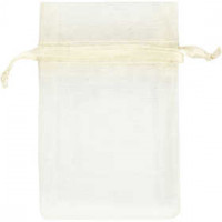 Organza Bags, size 7x10 cm, 10 pcs, off-white [HOB-4743921]