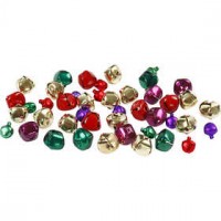 Belletjes, d: 10+14 mm, metallic kleuren, 24div [HOB-500210]