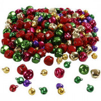Bellen, d: 10+14 mm, metallic kleuren, 320div [HOB-50021]