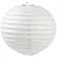 Papieren lamp, d: 20 cm, wit, 1stuk [HOB-500280]