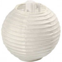Papieren lamp, d: 7,5 cm, wit, 10stuks [HOB-50029]