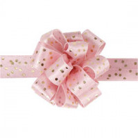 Susifix lint, b: 18 mm, roze, stippen, 5m [HOB-50451]