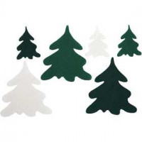 Kerstbomen, h: 4+7 cm, dikte 1,5 mm, 240div [HOB-504681]